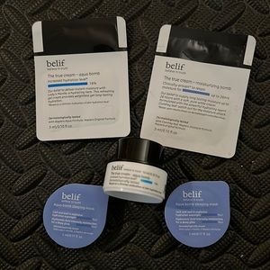 Belief Skincare Bundle - Aqua Bomb, Moisturizing Bomb and Sleeping Masks New